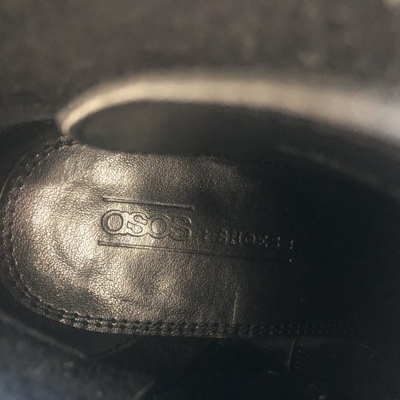 ASOS Retro Glamour Zip/ Lace-up Studded Black Suede Ankle Booties US Sz 6 - Picture 6 of 8